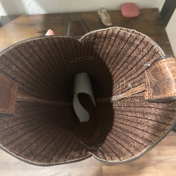 NWT Nocona Rich Brown Leather Boots w/ Stitching Sz. 10 - Picture 12 of 16